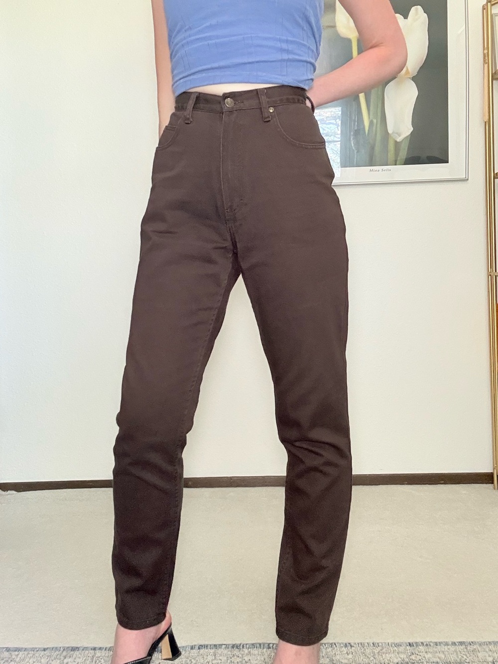 Vintage Eddie Bauer High Rise Tapered Pants 80s 90s Retro Classic